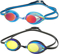 DARIDO Swim Goggles, Swimming Goggles 2 Pack anti Fog UV Protection No Leaking for Adult, Men, Women, Youth, Kids Sporting Goods > Outdoor Recreation > Boating & Water Sports > Swimming > Swim Goggles & Masks DARIDO Tangerine & Blue/Gold & Black  