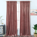Timeper Mauve Velvet Curtains 84 Inches - Home Decoration Soft Flannel Wild Rose Luxury Dressing Look for Party / Film Room Thermal Insulated Noise Absorb, Rod Pocket Back Tab, 52 Wx 84 L, 2 Panels Home & Garden > Decor > Window Treatments > Curtains & Drapes Timeper Wild Rose Back Tab W52 x L84