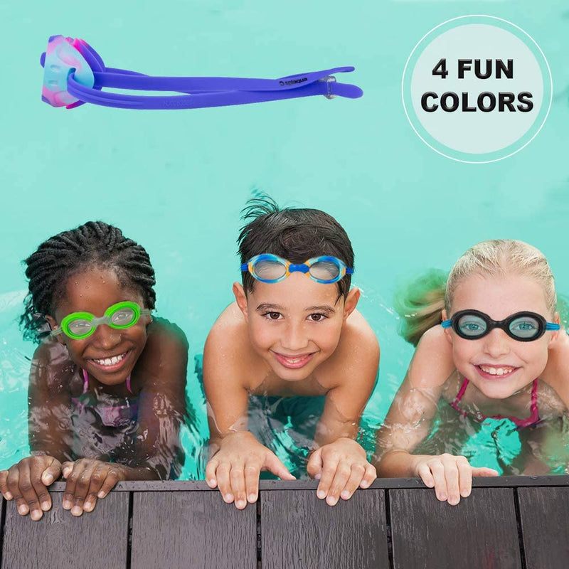 Splaqua Kids Swim Goggles for Boys, Girls- Adjustable Straps- UV Protection Swimming Goggle Sporting Goods > Outdoor Recreation > Boating & Water Sports > Swimming > Swim Goggles & Masks Splaqua   