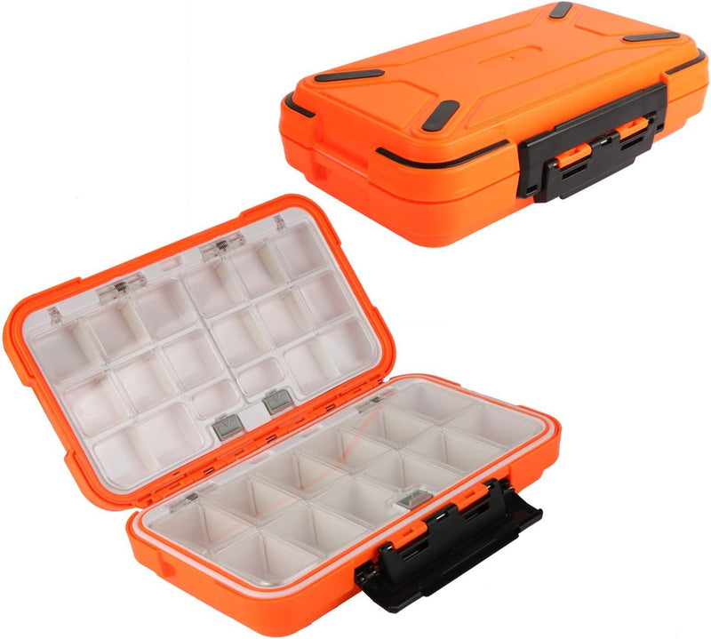 Goture Plastic Storage Organizer Box, Portable Tackle Storage Adjustable Divider Removable Compartment with Handle, Box Organizer for Fishing Storage Orange Sporting Goods > Outdoor Recreation > Fishing > Fishing Tackle GOTURE Orange SMALL(Size: 7.8'' L X 4.2'' W X 1.8'' H)  