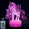 Unicorn Night Light, 3D Illusion Lamp Unicorn Lights for Kids Room, 16 Colors & Flashing Modes with Remote Control Opreated Dimmable Christmas Birthday Gifts for Boys Girls Kids Children Teen Home & Garden > Lighting > Night Lights & Ambient Lighting Domlum Unicorn  