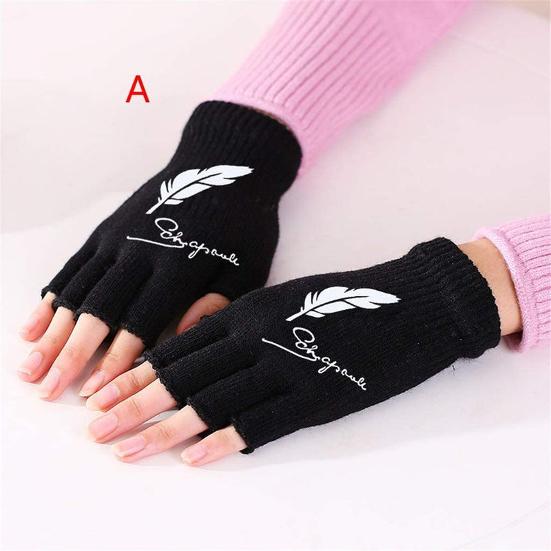 Mittens for Women Cold Weather Heated Winter Gloves Finger and Knitted Keep Half Warm Autumn Gloves Mittens Toddler Sporting Goods > Outdoor Recreation > Boating & Water Sports > Swimming > Swim Gloves Bmisegm   