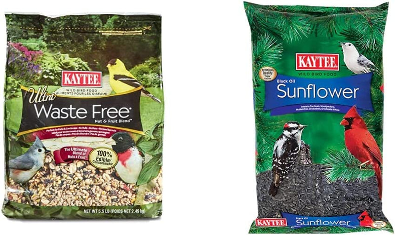 Kaytee Wild Bird Waste Free Nut and Fruit Food Seed Blend for Woodpeckers, Juncos, Cardinals, Grosbeaks, Finches, and Chickadees, 5.5 Pound Animals & Pet Supplies > Pet Supplies > Bird Supplies > Bird Food Central Garden & Pet Food + Food, 5 Pounds 5.5 oz 