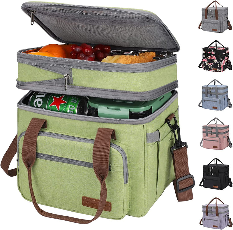 Maelstrom Lunch Bag Women,Insulated Lunch Box for Men/Women,Expandable Double Deck Lunch Cooler Bag,Lightweight Leakproof Lunch Tote Bag with Side Tissue Pocket,Suit for Work School 18L,Green Home & Garden > Lighting > Lighting Fixtures > Chandeliers Maelstrom 18L Green 18L 