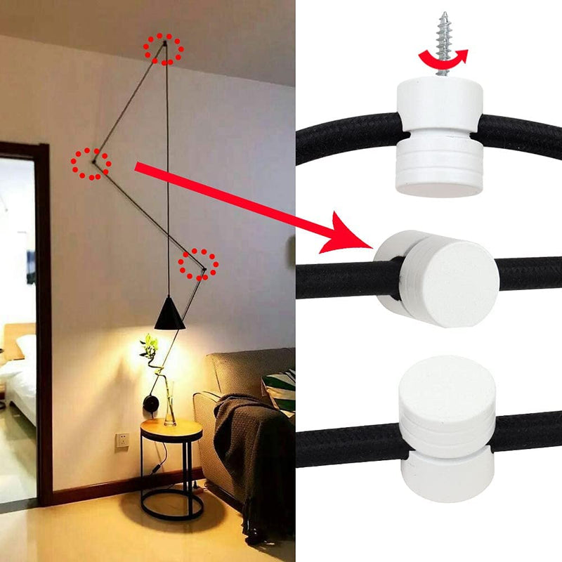 GVOREE Swag Hook for Chandelier Ceiling Lights Cable, Lamp Hook for Hanging Pendant Lighting Fixture,6 Pack White Modern Home & Garden > Lighting > Lighting Fixtures GVOREE   