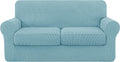 Symax Couch Cover Sofa Slipcover Chair Slipcover 2 Piece Sofa Covers Couch Slipcover Stretch Furniture Protector Washable (Chair, Ivory) Home & Garden > Decor > Chair & Sofa Cushions SyMax Steel Blue Medium 