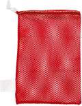 Champion Sports Mesh Sports Equipment Bag - Multipurpose Nylon Drawstring Sack with Lock and ID Tag for Balls, Beach, Laundry Home & Garden > Household Supplies > Storage & Organization Champion Sports Red 12" X 18" 