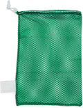 Champion Sports Mesh Sports Equipment Bag - Multipurpose Nylon Drawstring Sack with Lock and ID Tag for Balls, Beach, Laundry Home & Garden > Household Supplies > Storage & Organization Champion Sports Green 12" X 18" 
