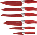 Chef Essential 6 Piece Knife Set with Matching Sheaths, Solid White Home & Garden > Kitchen & Dining > Kitchen Tools & Utensils > Kitchen Knives Chef Essential Red Set  