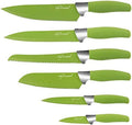 Chef Essential 6 Piece Knife Set with Matching Sheaths, Solid White Home & Garden > Kitchen & Dining > Kitchen Tools & Utensils > Kitchen Knives Chef Essential Green Set  