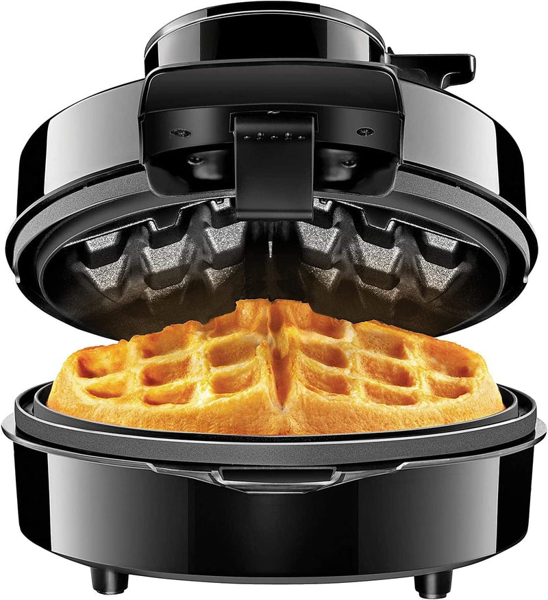Chefman Perfect Pour Volcano Belgian Waffle Maker W/No Overflow Design round Iron for Mess-Free Breakfast, Best Small Appliance Innovation Award Winner, Measuring Cup & Cleaning Tool Included, Black Home & Garden > Household Supplies > Household Cleaning Supplies Chefman   