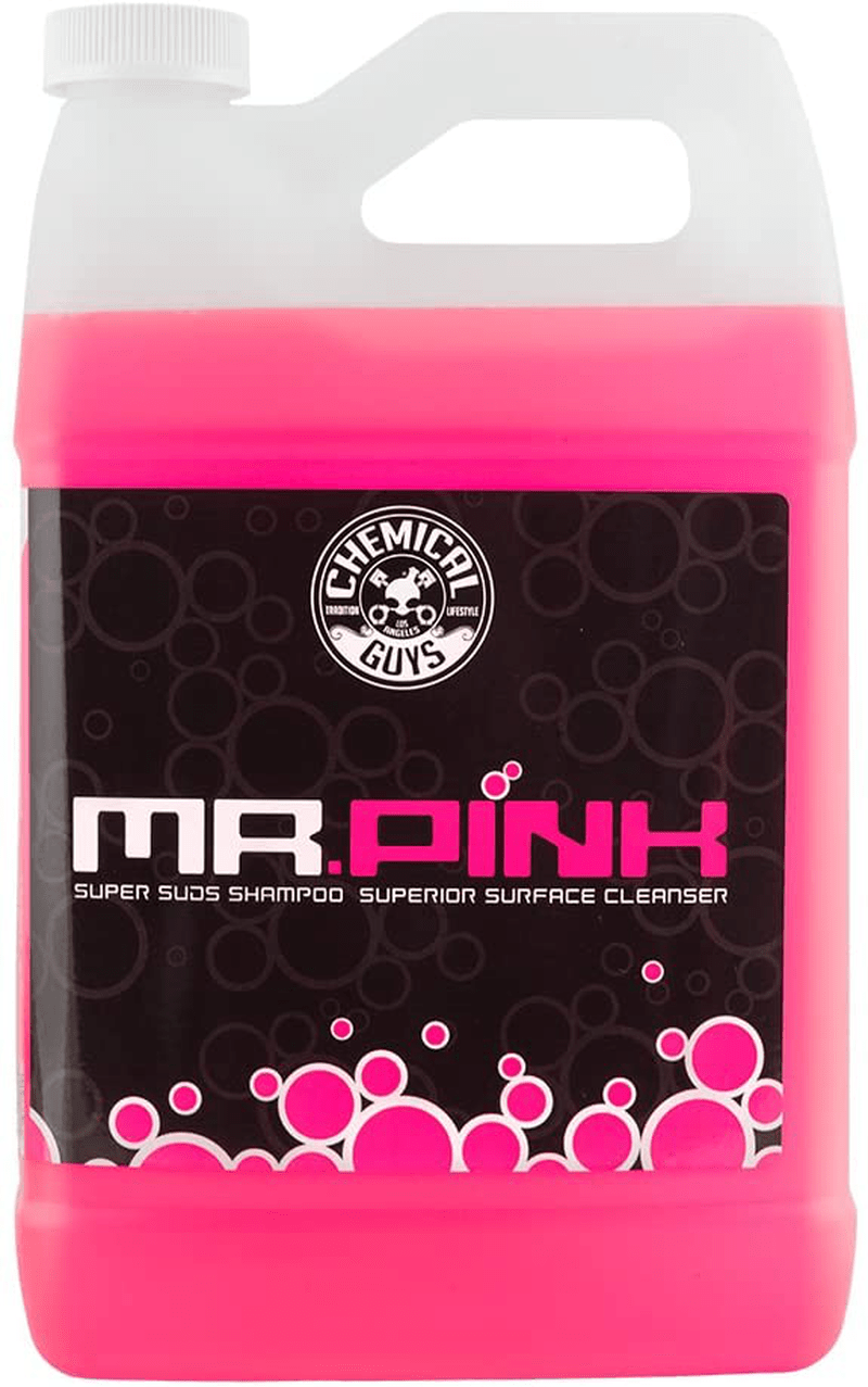 Chemical Guys CWS_402_64 Mr. Pink Foaming Car Wash Soap (Works with Foam Cannons, Foam Guns or Bucket Washes), 64 oz., Candy Scent  Chemical Guys Mr. Pink 1 Gal/128 oz 