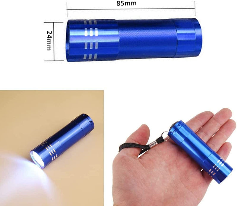 Cheungyee Pack of 4 Small 9 LED Torche Flashlight, 300 Lumens Super Bright Mini Torch Flashlight, Adjustable Focus for Camping, Hiking, Gift (Colour Black) Hardware > Tools > Flashlights & Headlamps > Flashlights CheungYee   