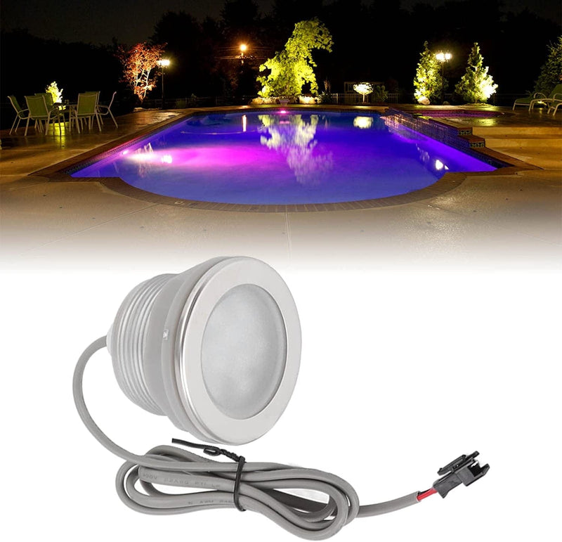 CHICIRIS Underwater LED Lights, LED Pool Lights, Underwater LED Bath Light Stainless Steel Colorful Frosted Submersible LED Pool Lights for Bathtubs Fish Pond Home & Garden > Pool & Spa > Pool & Spa Accessories CHICIRIS   