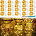 Chinety LED Fairy Light String 20 Pack Micro 20 LED Battery Operated Silver Wire String Lights Mini Waterproof Firefly Starry Lights Mason Jar Lights for DIY Party Wedding Bedroom Decor (Warm White) Home & Garden > Lighting > Light Ropes & Strings Chinety Warm White 20 Pack 