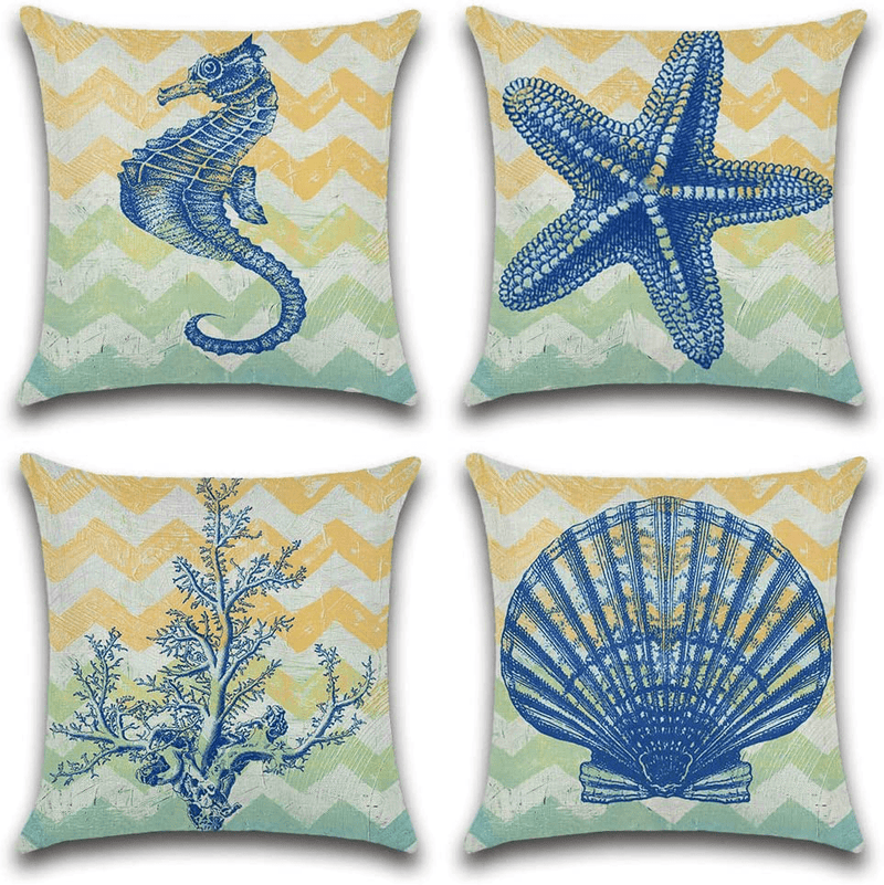 Christmas Decorations Christmas Pillow Covers 18 X 18 Inches Set of 4 - Xmas Series Cushion Throw Pillow Covers Custom Zippered Square Pillowcase Multi3 Home & Garden > Decor > Chair & Sofa Cushions LX Reflective Multi4 18 x 18 Inches 