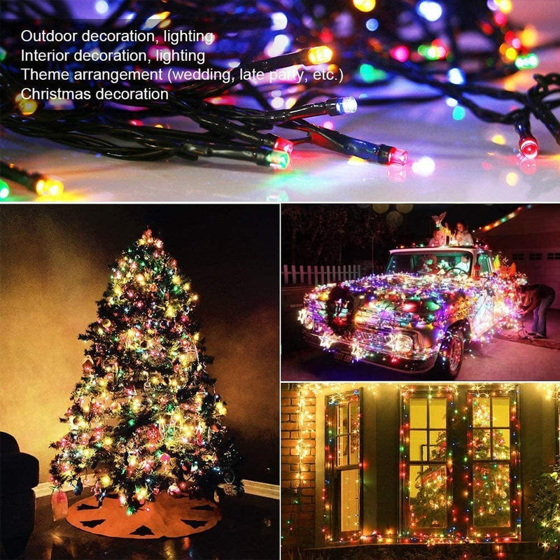 Christmas Indoor Tree Lights - 220 Leds 82Ft/25M Memory Function 8 Modes End-To-End Plug in Outdoor Waterproof Decorative Fairy Twinkle String Lights for Xmas Tree/Easter/Patio/Home/Room - Colorful Home & Garden > Lighting > Light Ropes & Strings Magical Lighting   