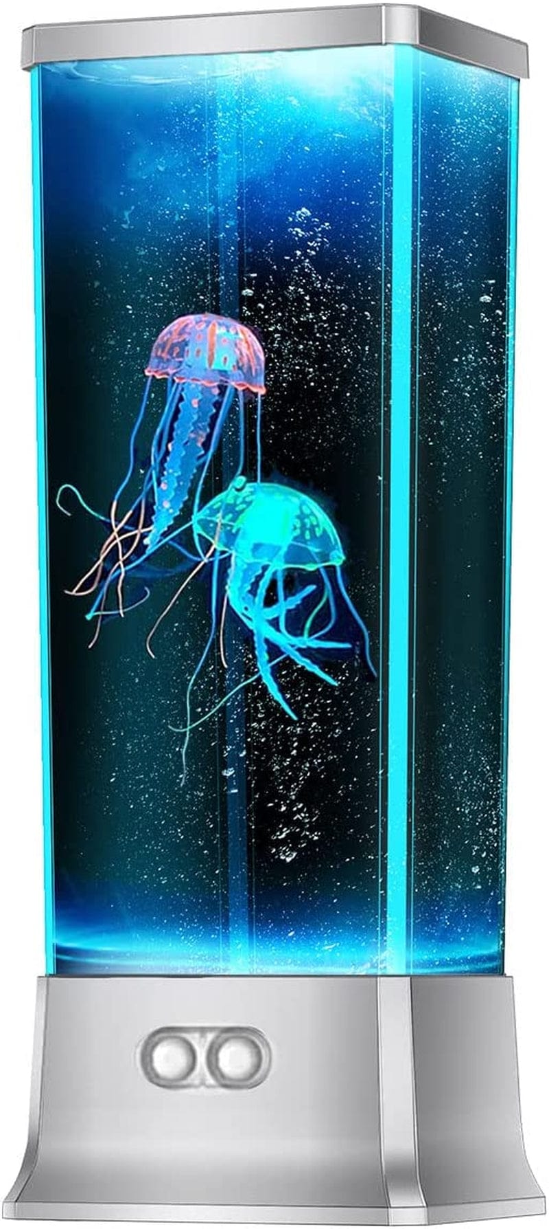 Christmas Lights Decorations Gift for Kids Men Women Birthday Holiday White Noise Electric Jellyfish Lava Lamp Aquarium Mood Night Light for Home Room Decor Home & Garden > Pool & Spa > Pool & Spa Accessories baihan silver  