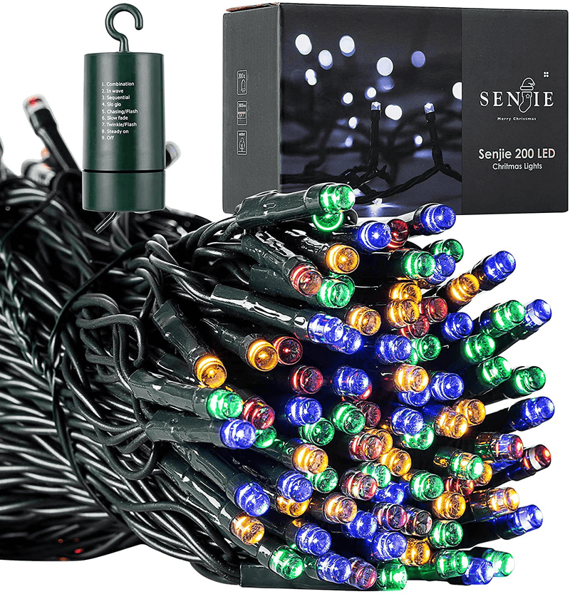 Christmas Lights for Xmas Trees,67 FT 200 LED Battery Operated String Lights with auto Timer，Waterproof 8 Mode Functions Multicolor Lights for Home, Garden, Party and Holiday Decoration Colored Home & Garden > Decor > Seasonal & Holiday Decorations& Garden > Decor > Seasonal & Holiday Decorations Senjie Multicolor  