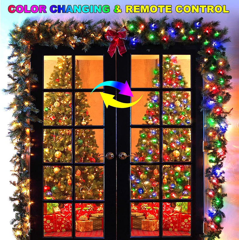 Christmas Lights Outdoor Color Changing 500Leds 197Ft String Lights with Remote Warm White to Multicolor Fairy Lights 11 Modes Plug in LED String Lights for Xmas Tree Room Wedding Holiday Decorations Home & Garden > Lighting > Light Ropes & Strings Linhai Baoguang Lighting Co., Ltd   