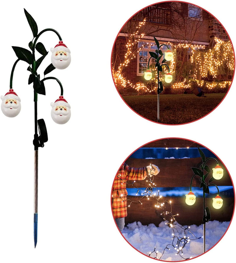Christmas-Solar Lamp Decoration LED Santa Snowman Home Decor Garden Storage Container (A, One Size) Home & Garden > Lighting > Lamps 9NMRTEtX   