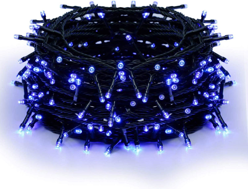 Christmas String Lights 220 LED Multi Color 25M 82Ft, 8 Modes Twinkle Lights Indoor Outdoor Decoration Plug-In Waterproof End to End Expandable Decoration Fairy Light for Patio Wall Party Wedding Pub Home & Garden > Lighting > Light Ropes & Strings Shenzhen Futian District Keweida Electronics Firm Blue  