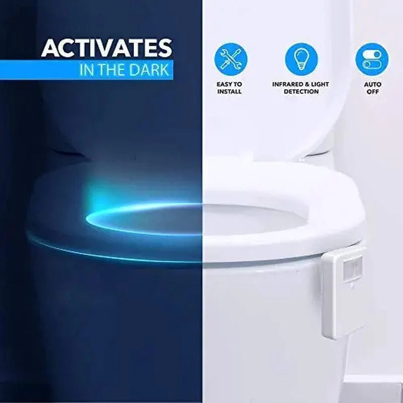 Chunace 3 Pack Toilet Night Lights, 16 Color Changing LED Nightlights with Motion Detection Sensor, Cool Fun Bathroom Decorating Gadget for Father Men Dad Boys Guy Mom