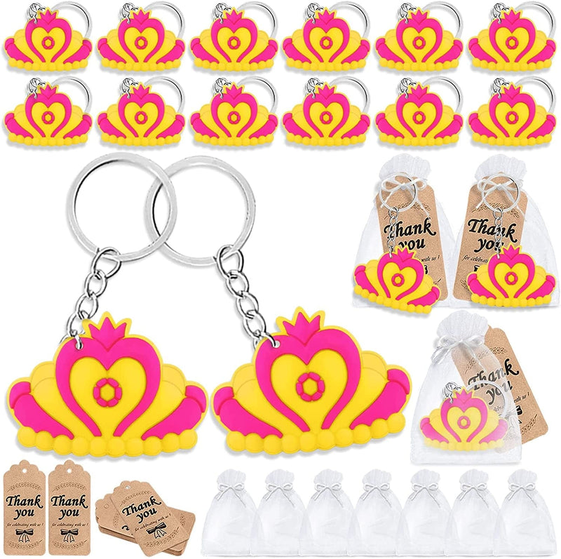 Cicibear 60 Pack Farm Animal Party Decorations for Guests, 20 Chicken Keychains, 20 Tags and 20 Gift Bags for Baby Shower, Kids Birthday Party Favor, School Carnival Rewards Home & Garden > Decor > Seasonal & Holiday Decorations CiciBear Gold Crown  