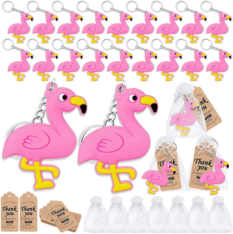 Cicibear 60 Pack Farm Animal Party Decorations for Guests, 20 Chicken Keychains, 20 Tags and 20 Gift Bags for Baby Shower, Kids Birthday Party Favor, School Carnival Rewards Home & Garden > Decor > Seasonal & Holiday Decorations CiciBear Flamingo Pink  