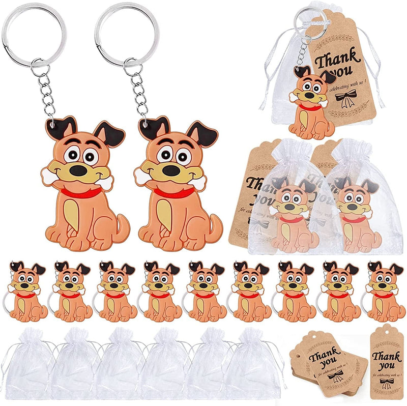 Cicibear 60 Pack Farm Animal Party Decorations for Guests, 20 Chicken Keychains, 20 Tags and 20 Gift Bags for Baby Shower, Kids Birthday Party Favor, School Carnival Rewards Home & Garden > Decor > Seasonal & Holiday Decorations CiciBear Brown Dog  
