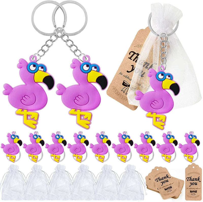Cicibear 60 Pack Farm Animal Party Decorations for Guests, 20 Chicken Keychains, 20 Tags and 20 Gift Bags for Baby Shower, Kids Birthday Party Favor, School Carnival Rewards Home & Garden > Decor > Seasonal & Holiday Decorations CiciBear Flamingo Purple  