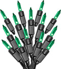 Clear Christmas String Lights Set, 100 Incandescent Halloween Lights 20.6 Ft Black Wire for Indoor Outdoor Decorative Use, Holiday Décor Bright Patio Lighting Tree Decorations UL Certified Home & Garden > Lighting > Light Ropes & Strings Holiday Essence Green  