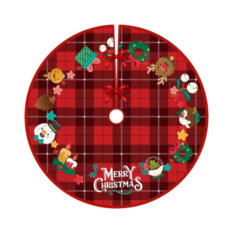 [CLEARANCE Sales]Christmas Tree Skirt Christmas Tree Mat Hoilday Party Home Decorations Home & Garden > Decor > Seasonal & Holiday Decorations > Christmas Tree Skirts 735786458 A8  
