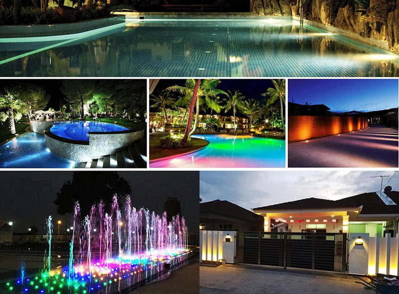 CNBRIGHTER LED Underwater Pool Lights, 3W 12V-24V DC, IP68 Waterproof, Stainless Steel Aluminum, Lamp for Inground Swimming Pools Ponds Fountains Steps,Cool White(6000K) Home & Garden > Pool & Spa > Pool & Spa Accessories CNBRIGHTER   