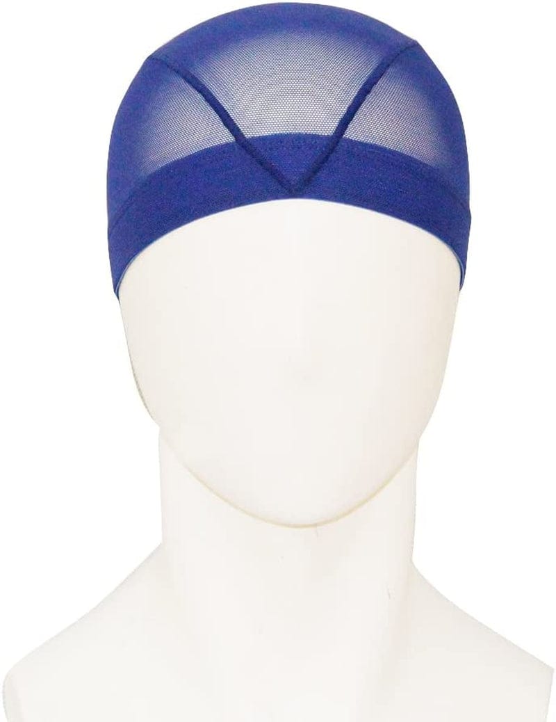 CNYE Japanese Mesh Swim Cap for Long Hair - Mens Womens Mesh Cap for Wigs Solid Color Swimming Caps - Light Weight High Resilience Strong Durable Breathable Swimming Caps Unisex 10 Colors Sporting Goods > Outdoor Recreation > Boating & Water Sports > Swimming > Swim Caps CNYE Darkblue Large 