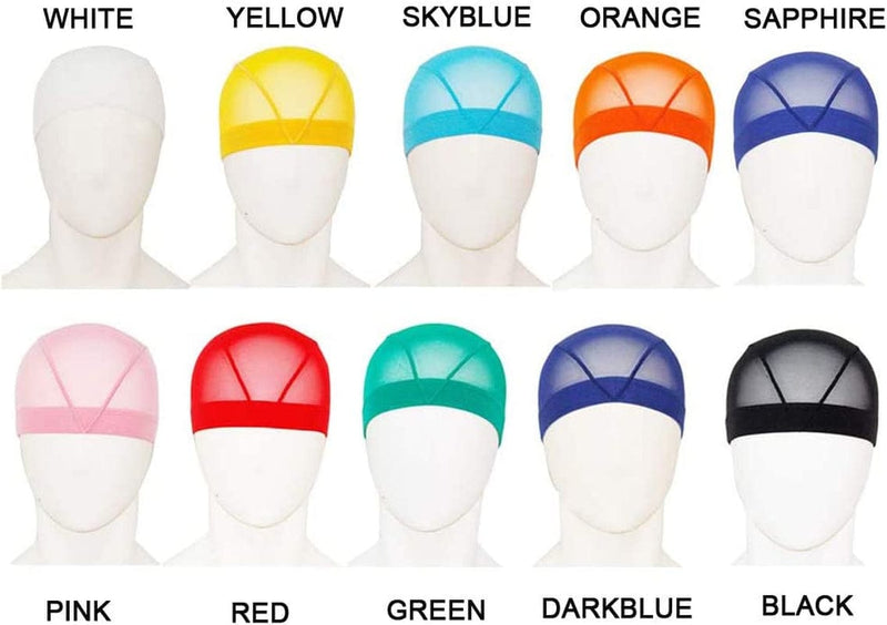 CNYE Japanese Mesh Swim Cap for Long Hair - Mens Womens Mesh Cap for Wigs Solid Color Swimming Caps - Light Weight High Resilience Strong Durable Breathable Swimming Caps Unisex 10 Colors Sporting Goods > Outdoor Recreation > Boating & Water Sports > Swimming > Swim Caps CNYE   