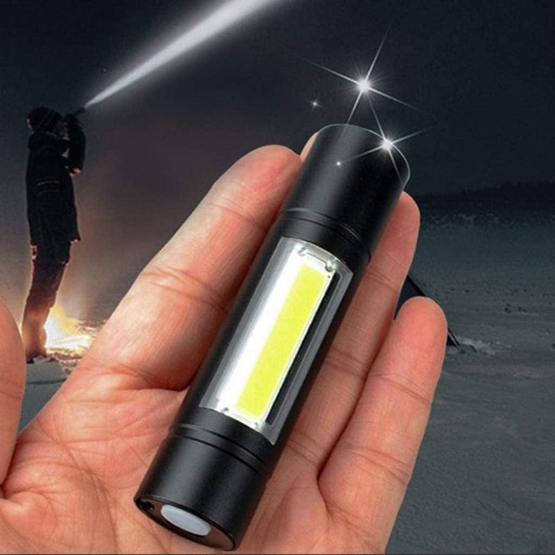 COB LED Torch Super Bright Flashlight Torches USB Rechargeable Work Light for Camping Hiking Backpack Outdoor Sports - Fixed-Focus (Fixed) Hardware > Tools > Flashlights & Headlamps > Flashlights MQWYAA   