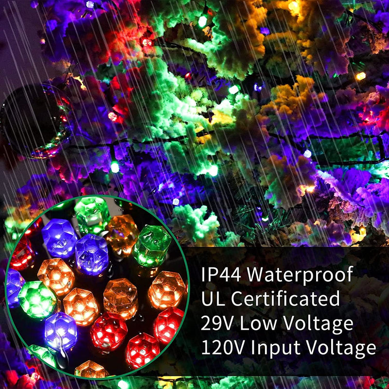 Cobbe Christmas String Lights Outdoor Indoor,72 FT 200 Leds with 8 Lighting Modes Waterproof UL Certified Ultra-Bright String Lights for Home,Party Holiday Decoration Valentines Day Decor Multicolor Home & Garden > Lighting > Light Ropes & Strings Cobbe   