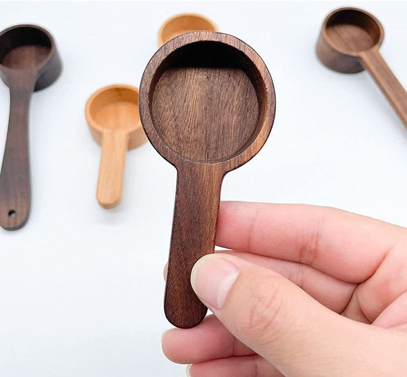 Coffee Spoons, Coffee Scoops, Wooden Coffee Ground Spoon, Measuring for Ground Beans or Tea, Soup Cooking Mixing Stirrer Kitchen Tools Utensils, 1 Wooden Tea Scoop (Walnut Wooden-Short) Home & Garden > Kitchen & Dining > Kitchen Tools & Utensils BEST HOUSE   