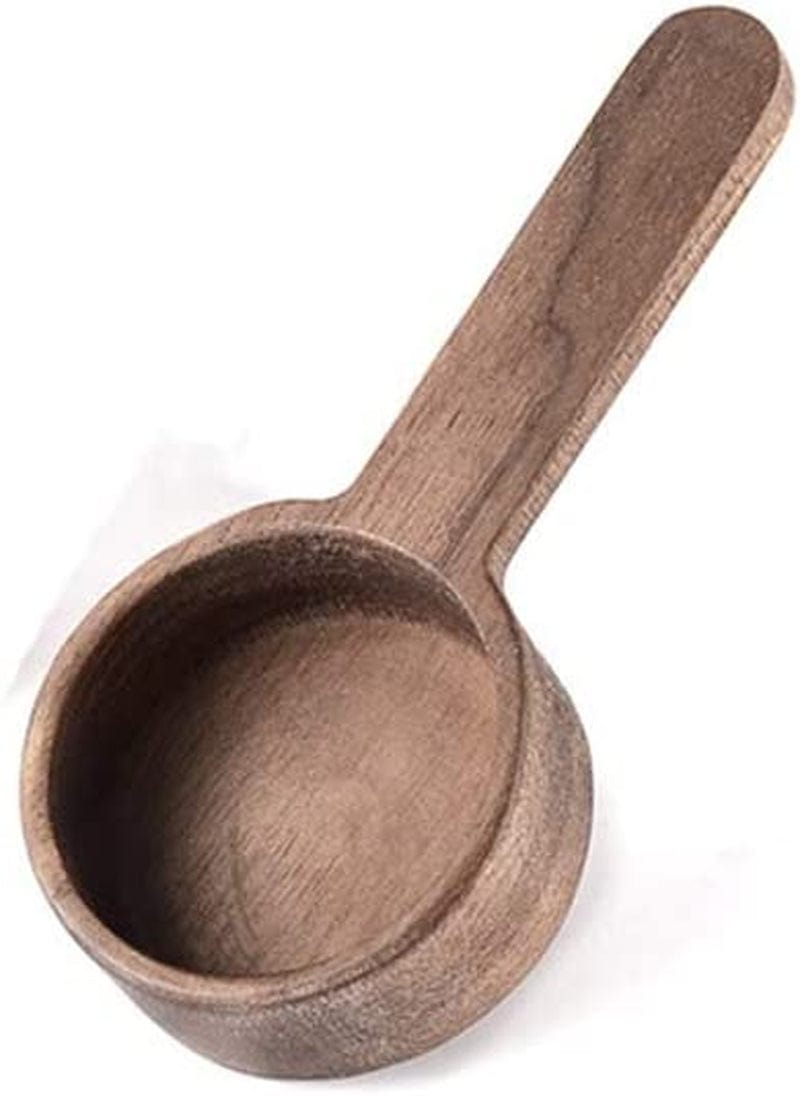 Coffee Spoons, Coffee Scoops, Wooden Coffee Ground Spoon, Measuring for Ground Beans or Tea, Soup Cooking Mixing Stirrer Kitchen Tools Utensils, 1 Wooden Tea Scoop (Walnut Wooden-Short)