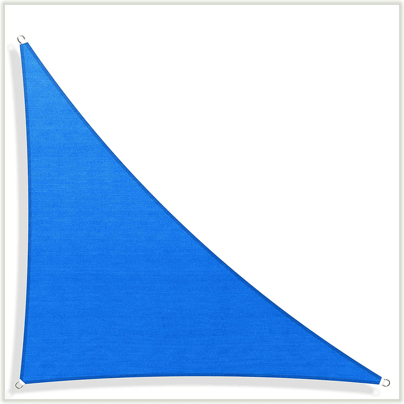 ColourTree 16' x 16' x 22.6' Grey Right Triangle CTAPRT16 Sun Shade Sail Canopy Mesh Fabric UV Block - Commercial Heavy Duty - 190 GSM - 3 Years Warranty (We Make Custom Size) Home & Garden > Lawn & Garden > Outdoor Living > Outdoor Umbrella & Sunshade Accessories ColourTree Blue Right Triangle 6' x 8' x 10' 