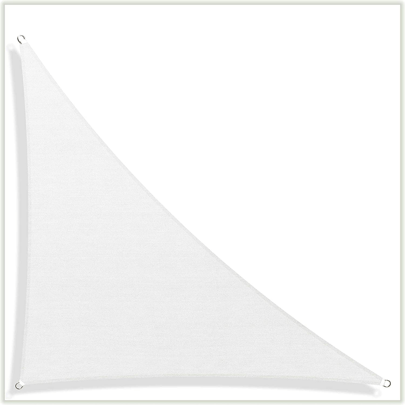 ColourTree 16' x 16' x 22.6' Grey Right Triangle CTAPRT16 Sun Shade Sail Canopy Mesh Fabric UV Block - Commercial Heavy Duty - 190 GSM - 3 Years Warranty (We Make Custom Size) Home & Garden > Lawn & Garden > Outdoor Living > Outdoor Umbrella & Sunshade Accessories ColourTree White Right Triangle 12' x 22' x 25.1' 