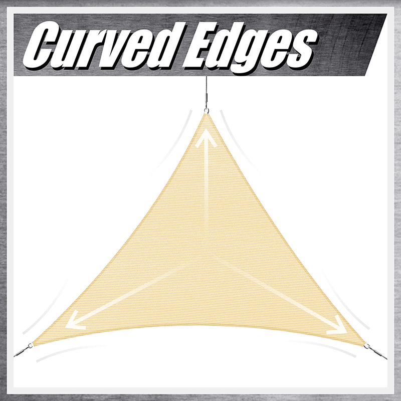 ColourTree 16' x 16' x 22.6' Grey Right Triangle CTAPRT16 Sun Shade Sail Canopy Mesh Fabric UV Block - Commercial Heavy Duty - 190 GSM - 3 Years Warranty (We Make Custom Size) Home & Garden > Lawn & Garden > Outdoor Living > Outdoor Umbrella & Sunshade Accessories ColourTree   