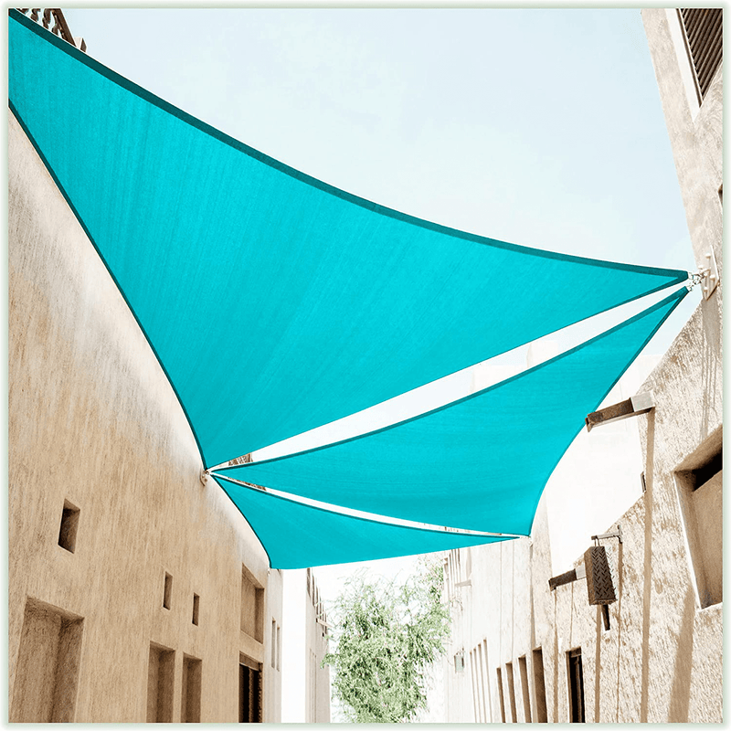 ColourTree 16' x 16' x 22.6' Grey Right Triangle CTAPRT16 Sun Shade Sail Canopy Mesh Fabric UV Block - Commercial Heavy Duty - 190 GSM - 3 Years Warranty (We Make Custom Size) Home & Garden > Lawn & Garden > Outdoor Living > Outdoor Umbrella & Sunshade Accessories ColourTree Turquoise 14' x 14' x 14' Standard Size 