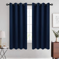COSVIYA Grommet Blackout Room Darkening Curtains 84 Inch Length 2 Panels,Thick Polyester Light Blocking Insulated Thermal Window Curtain Dark Green Drapes for Bedroom/Living Room,52X84 Inches Home & Garden > Decor > Window Treatments > Curtains & Drapes COSVIYA Navy Blue 52W x 63L 