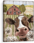 Country Farmhouse Bathroom Cute Cow Decor canvas print picture wall art retro style nice present Placed in Home Bedroom Office Study fireplace kitchen Bedroom Dining Room 12”X16“ … Home & Garden > Decor > Seasonal & Holiday Decorations 3LDECOR Multicolor 12x16 