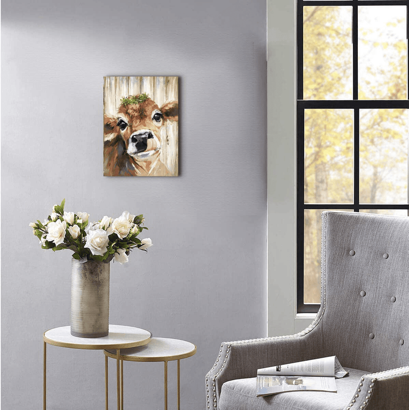 Country Farmhouse Bathroom Cute Cow Decor canvas print picture wall art retro style nice present Placed in Home Bedroom Office Study fireplace kitchen Bedroom Dining Room 12”X16“ … Home & Garden > Decor > Seasonal & Holiday Decorations 3LDECOR   