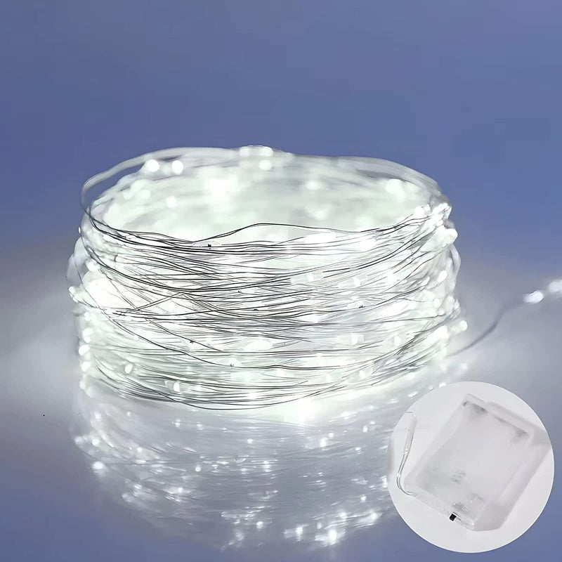 Createreedo Fairy Lights Battery Operated Multi-Colored 16.5 FT 50 Led String Lights 1 Pack of Christmas Lights for Bedroom/ Party /Holiday /DIY Decor Etc. Home & Garden > Lighting > Light Ropes & Strings Bluepower White 1 