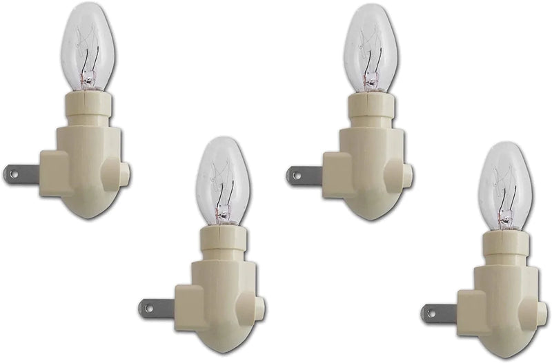 Creative Hobbies Plug in Night Light Module Includes 4 Watt Bulb, Ivory Plastic, Great for Making Your Own DIY Decorative Night Lights, Pack of 4 Home & Garden > Lighting > Night Lights & Ambient Lighting Creative Hobbies   