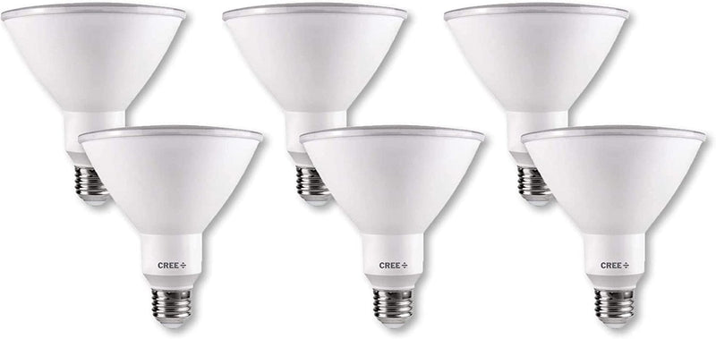 Cree Lighting, PAR38 Weatherproof Outdoor Flood 120W Equivalent LED Bulb, 25 Degree Spot, 1200 Lumens, Dimmable, Bright White 3000K, 25,000 Hour Rated Life 90+ CRI | 6-Pack Home & Garden > Lighting > Flood & Spot Lights Cree Lighting Spot 6 Count (Pack of 1) 
